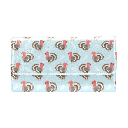 Turkey Print Design LKS403 Women's Trifold Wallet