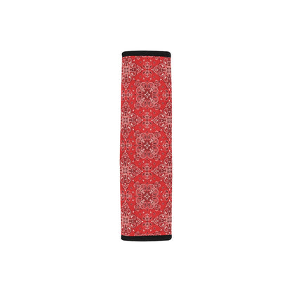Bandana Red Pattern Print Design LKS3010 Car Seat Belt Cover