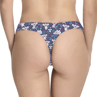 Koala Cute Themed Design Print Women's Thongs