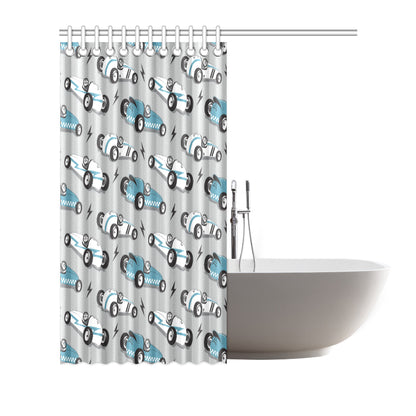 Racing Vintage Pattern Print Design A02 Shower Curtain
