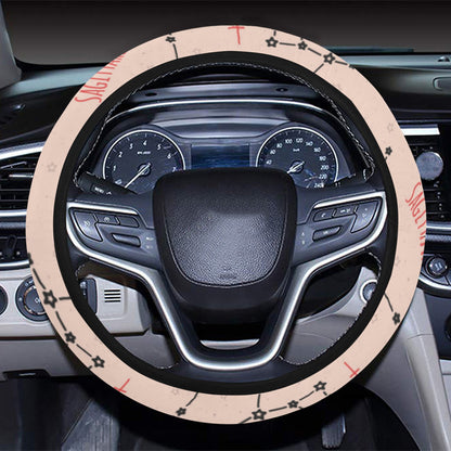 Sagittarius Star Print Design LKS302 Steering Wheel Cover with Elastic Edge