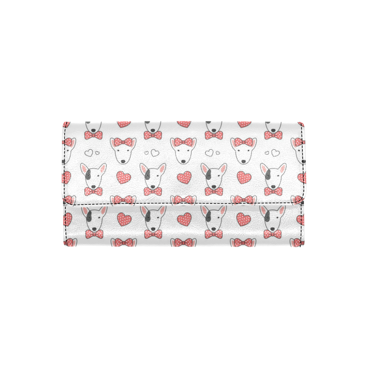 Bull Terriers Pattern Print Design 08 Women's Trifold Wallet