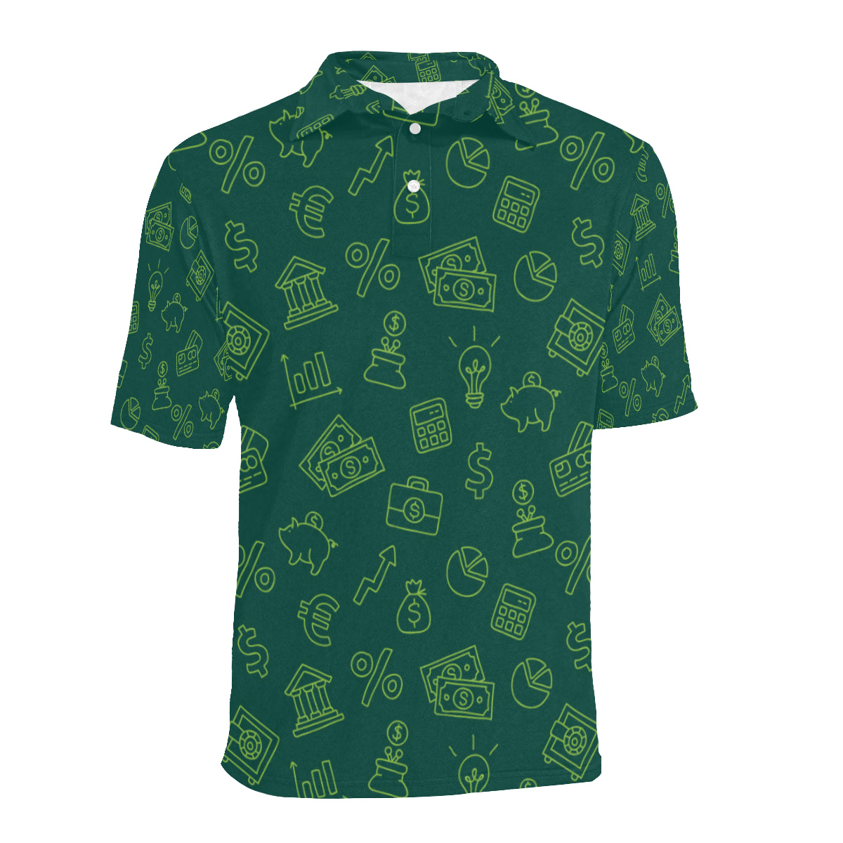 Accounting Financial Pattern Print Design 02 Men Polo Shirt