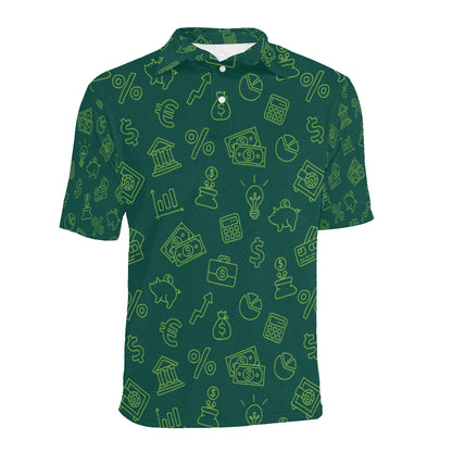Accounting Financial Pattern Print Design 02 Men Polo Shirt