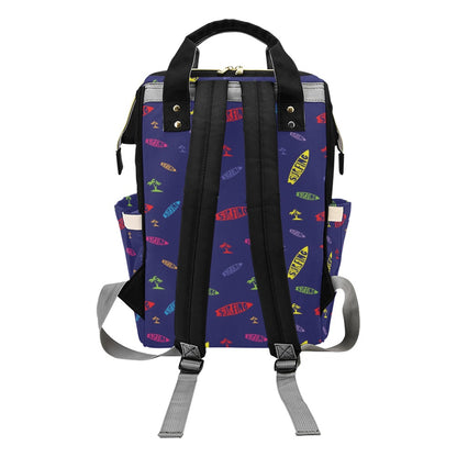 Surfboard Print Design LKS305 Diaper Bag Backpack