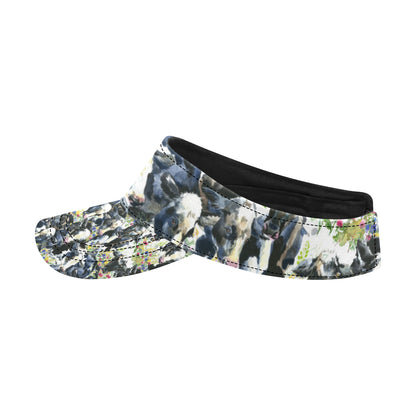 Cow Watercolor Print Pattern Unisex Sun Visor