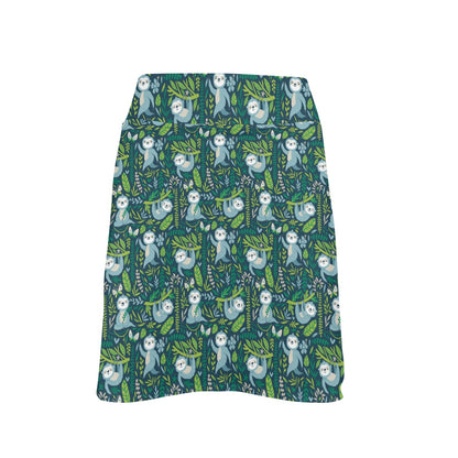 Sloth Print Design LKS304 17" Golf & Pickleball Skort with Pockets
