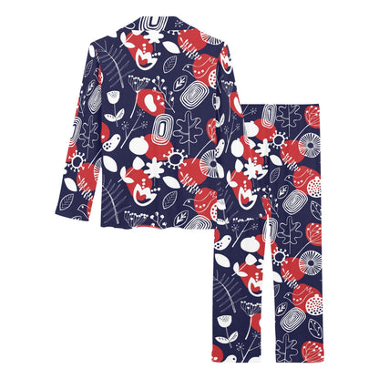 Nordic Pattern Print Design A02 Women's Long Pajama Set