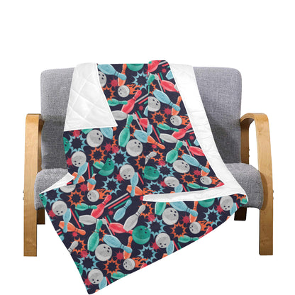 Bowling Pattern Print Design 08 Premium Quilt