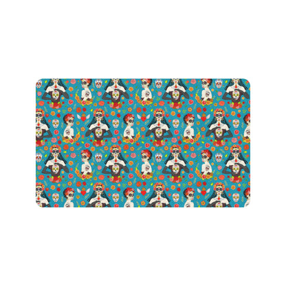 Day of the Dead Old School Girl Design Rubber Doormat