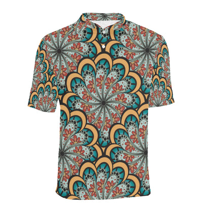 Mandala Pattern Print Design 01 Men Polo Shirt