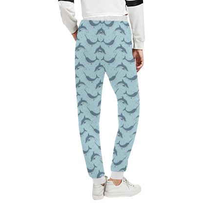 Narwhal Dolphin Print Unisex Sweatpants