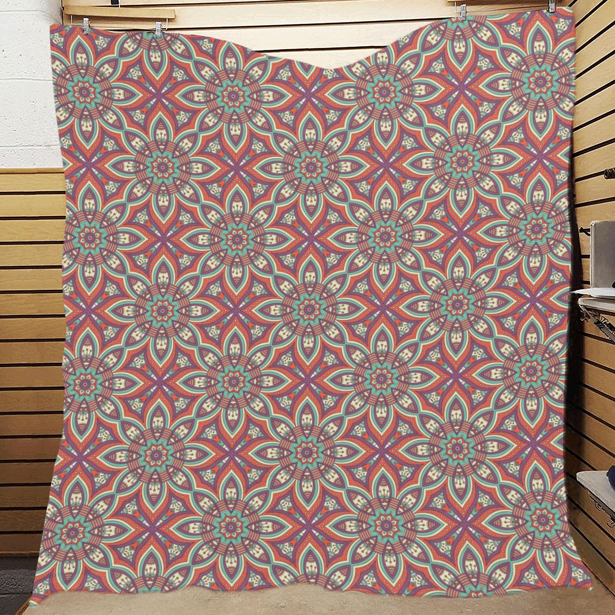 Bohemian Pattern Print Design 03 Premium Quilt