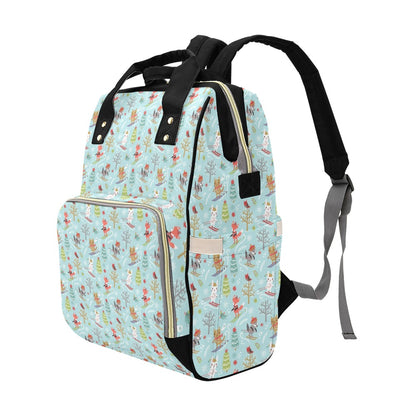Ski Fox Cute Print Design LKS303 Diaper Bag Backpack