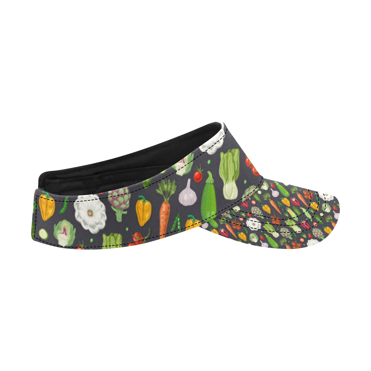 Vegan Pattern Themed Design Print Unisex Sun Visor