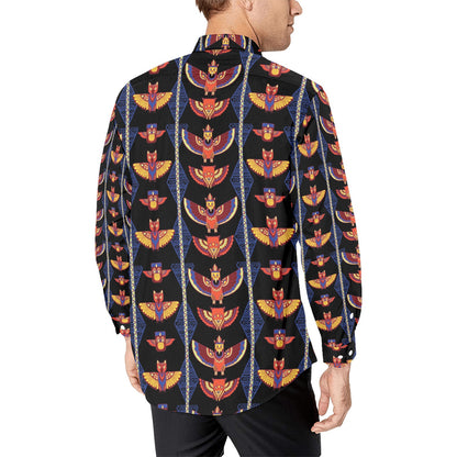Totem Print Design LKS301 Men's Long Sleeve Dress Shirt