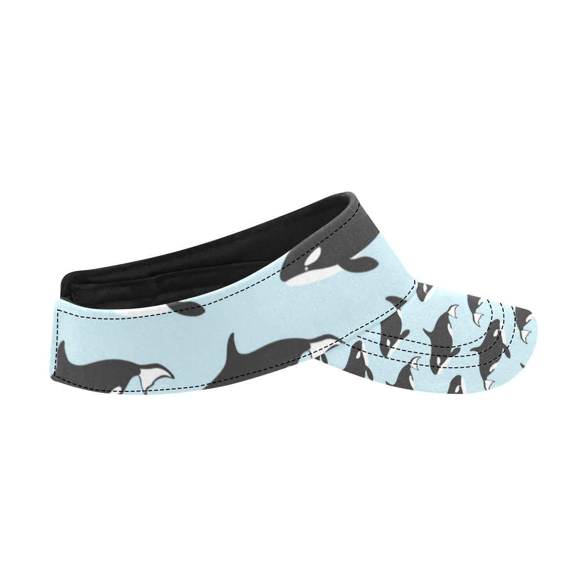 Killer Whale Pattern Print Design 01 Unisex Sun Visor