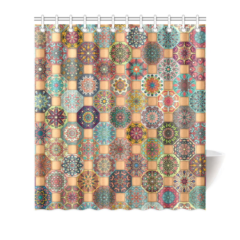 Boho Pattern Print Design 07 Shower Curtain