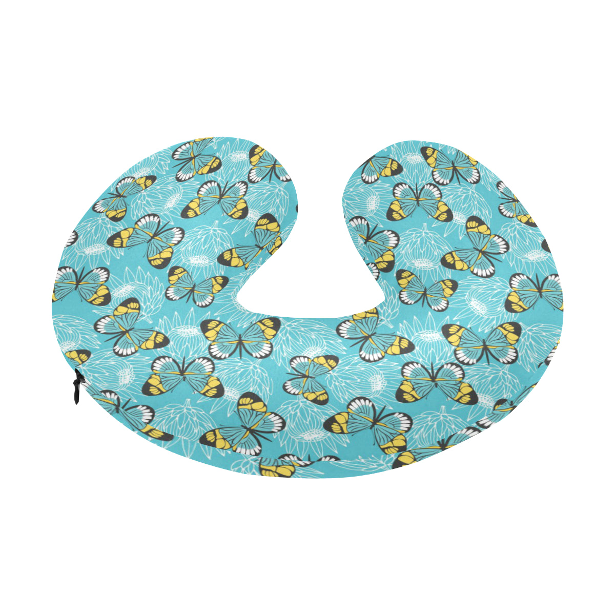 Butterfly Pattern Print Design 010 U-Shaped Travel Neck Pillow