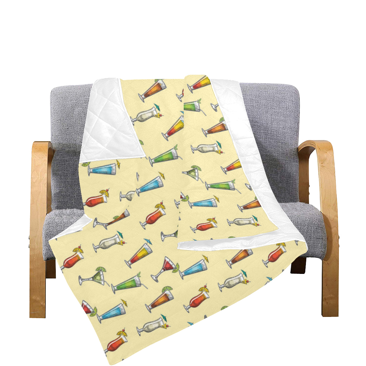 Cocktail Pattern Print Design 02 Premium Quilt