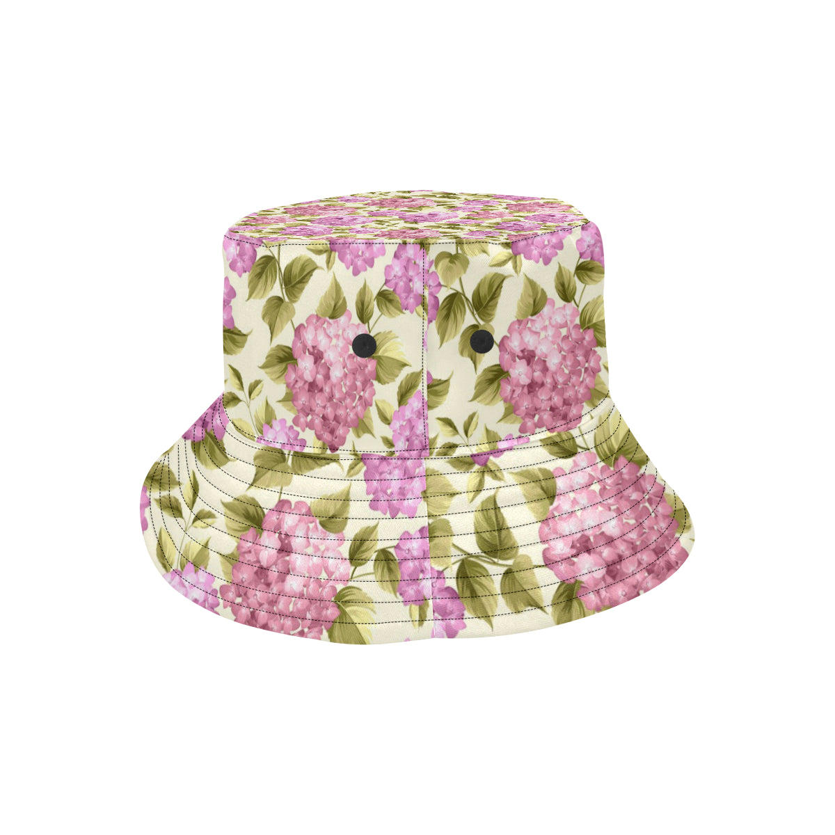 Hydrangea Pattern Print Design HD05 Unisex Bucket Hat