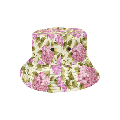 Hydrangea Pattern Print Design HD05 Unisex Bucket Hat