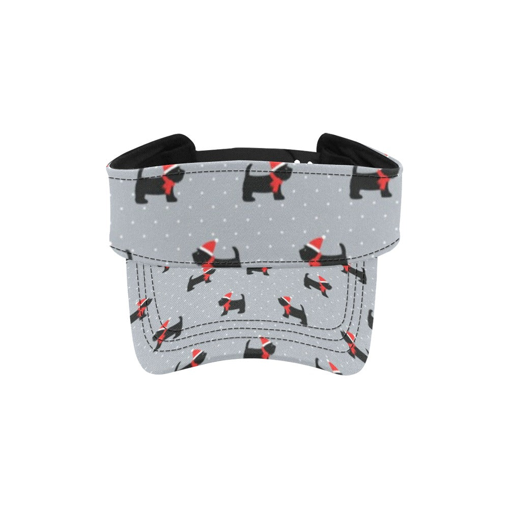 Scottish Christmas Themed Terriers Print Design LKS3018 Unisex Sun Visor