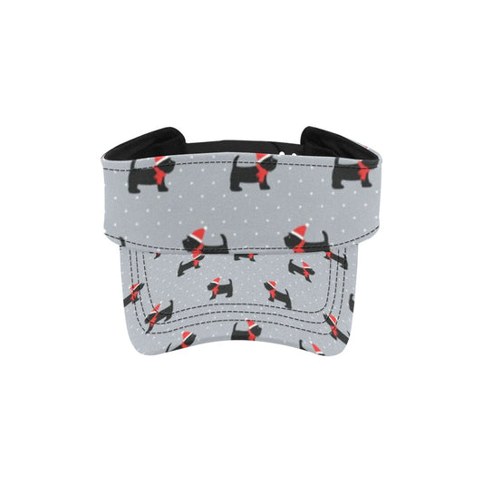 Scottish Christmas Themed Terriers Print Design LKS3018 Unisex Sun Visor