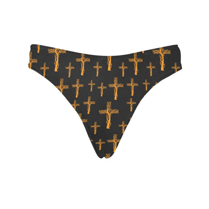 Christian Tree of Life Cross Design Women's Thongs