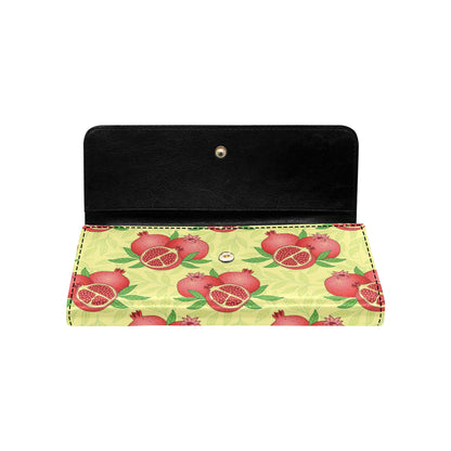 Pomegranate Pattern Print Design PG07 Women's Trifold Wallet