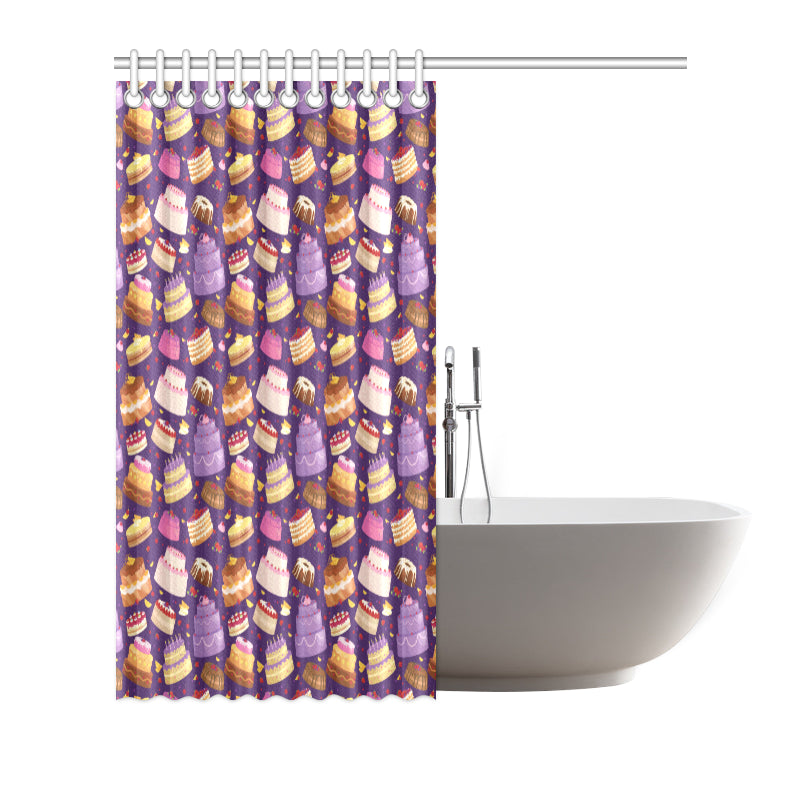 Cake Pattern Print Design 05 Shower Curtain