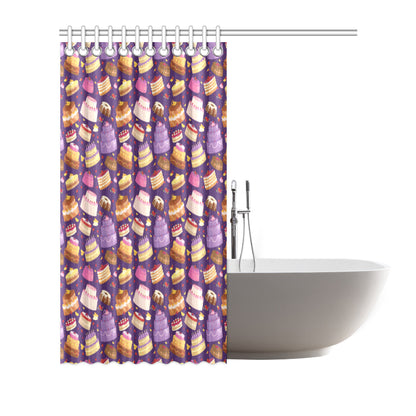 Cake Pattern Print Design 05 Shower Curtain