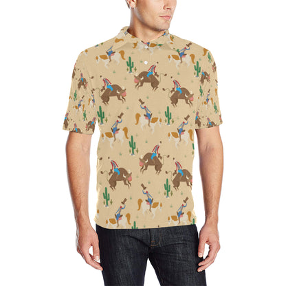 Rodeo Pattern Print Design A02 Men Polo Shirt