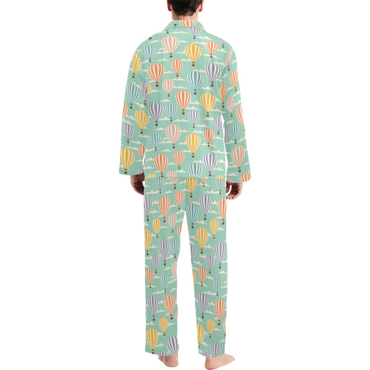 Ballon Pattern Print Design 01 Men's Long Pajama Set