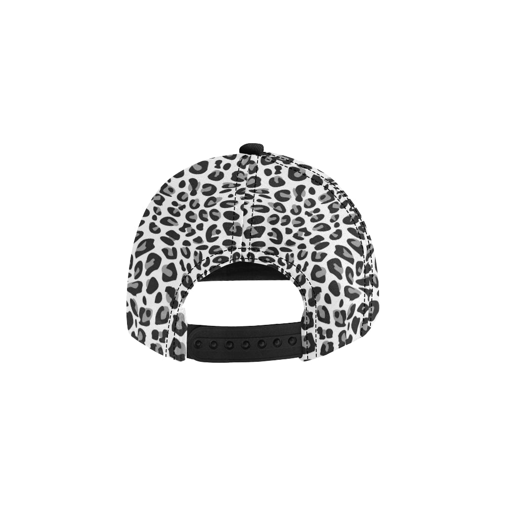 Snow Leopard Skin Print Snapback Cap
