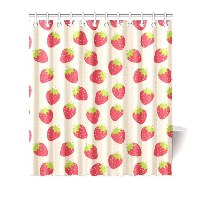 Strawberry Pattern Print Design SB02 Shower Curtain