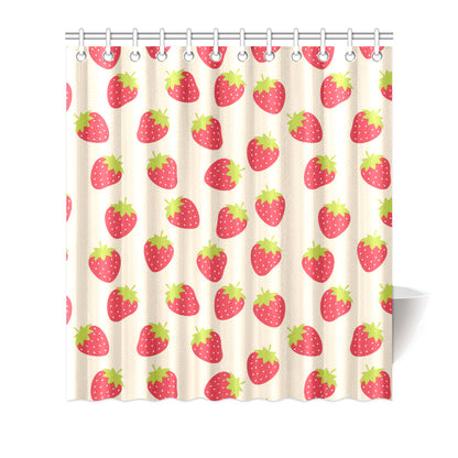 Strawberry Pattern Print Design SB02 Shower Curtain