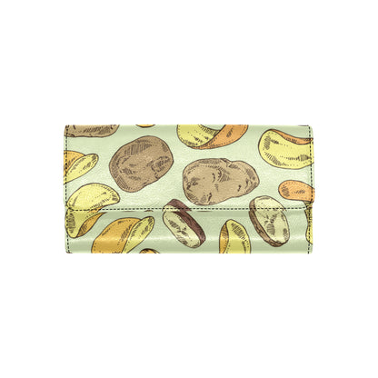 Potato Pattern Print Design A03 Women's Trifold Wallet