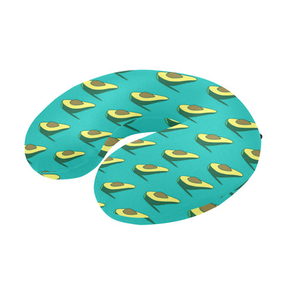 Avocado Pattern Print Design 03 U-Shaped Travel Neck Pillow