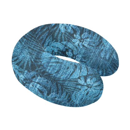 Jean Tropical Pattern Print Design 04 U-Shaped Travel Neck Pillow