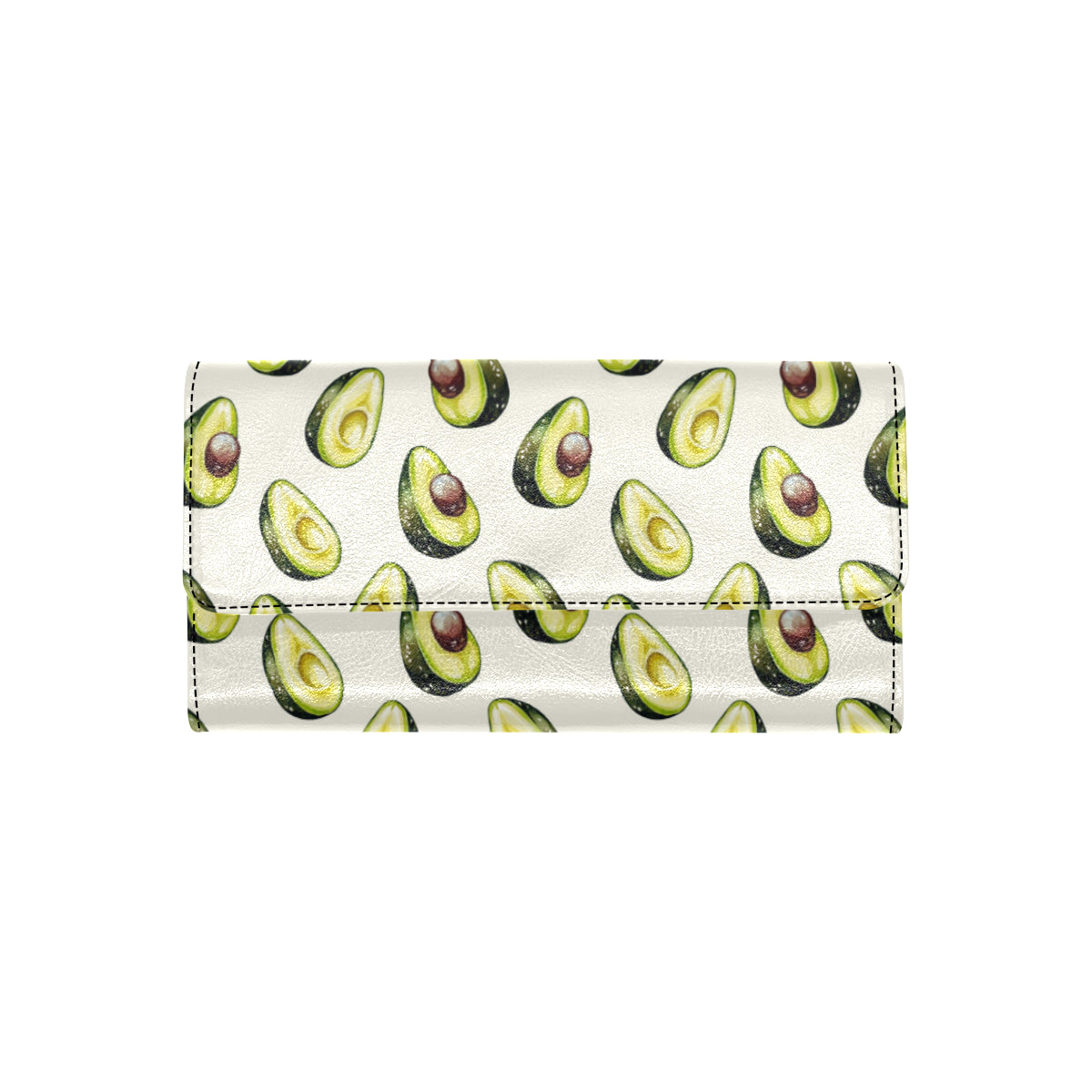 Avocado Pattern Print Design 01 Women's Trifold Wallet