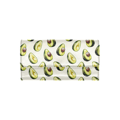 Avocado Pattern Print Design 01 Women's Trifold Wallet