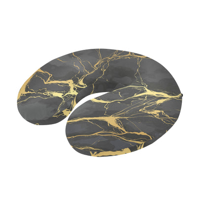 Marble Pattern Print Design 02 U-Shaped Travel Neck Pillow