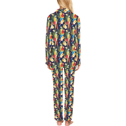 Parrot Themed Design Women's Long Pajama Set