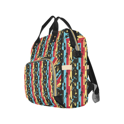 Jazz Pattern Print Design 02 Diaper Bag Backpack