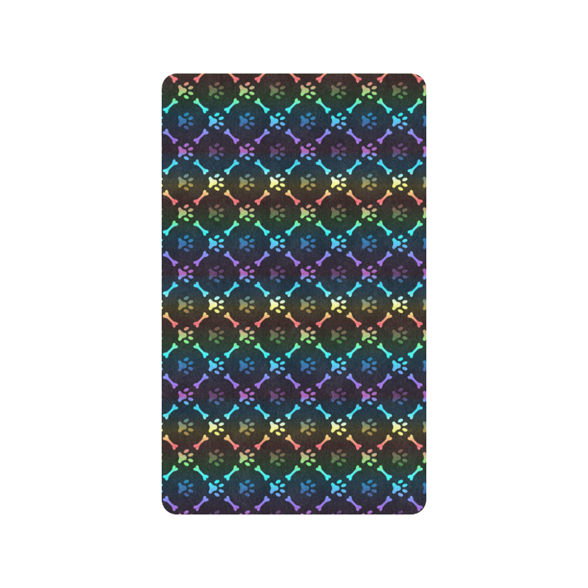 Paw Rainbow Print Rubber Doormat