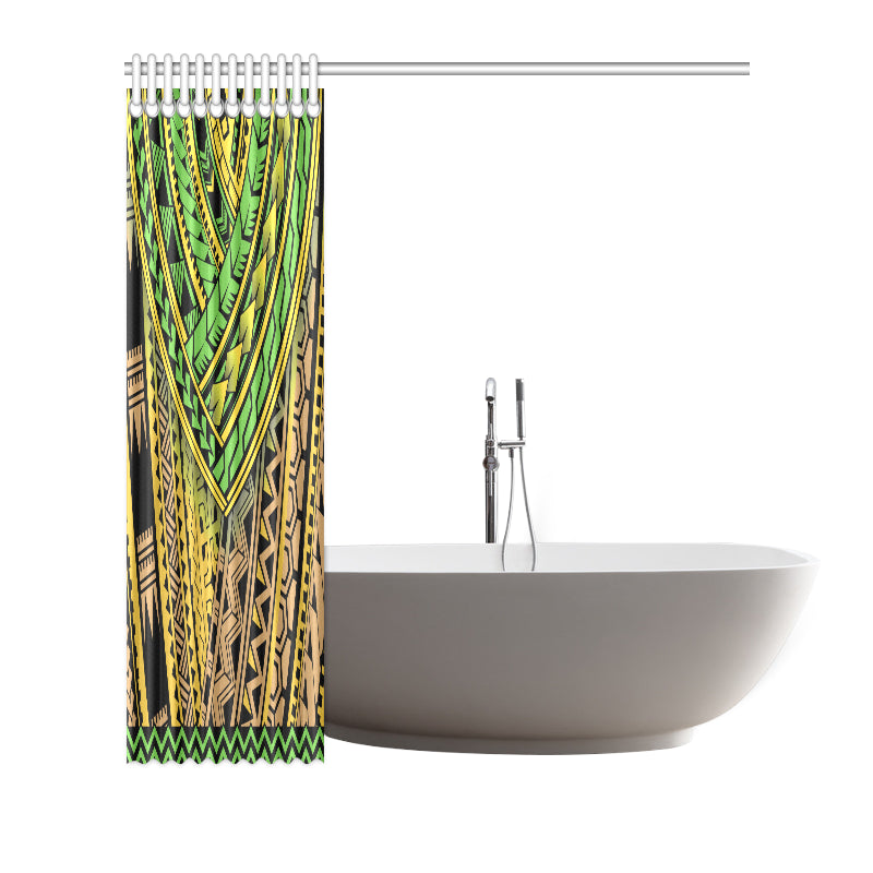 Polynesian Tribal Color Shower Curtain
