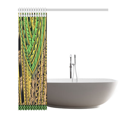 Polynesian Tribal Color Shower Curtain