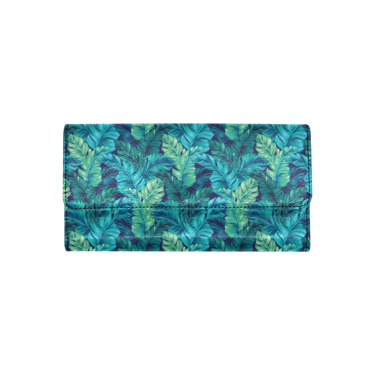 Banana Leaf Pattern Print Design 06 Women's Trifold Wallet