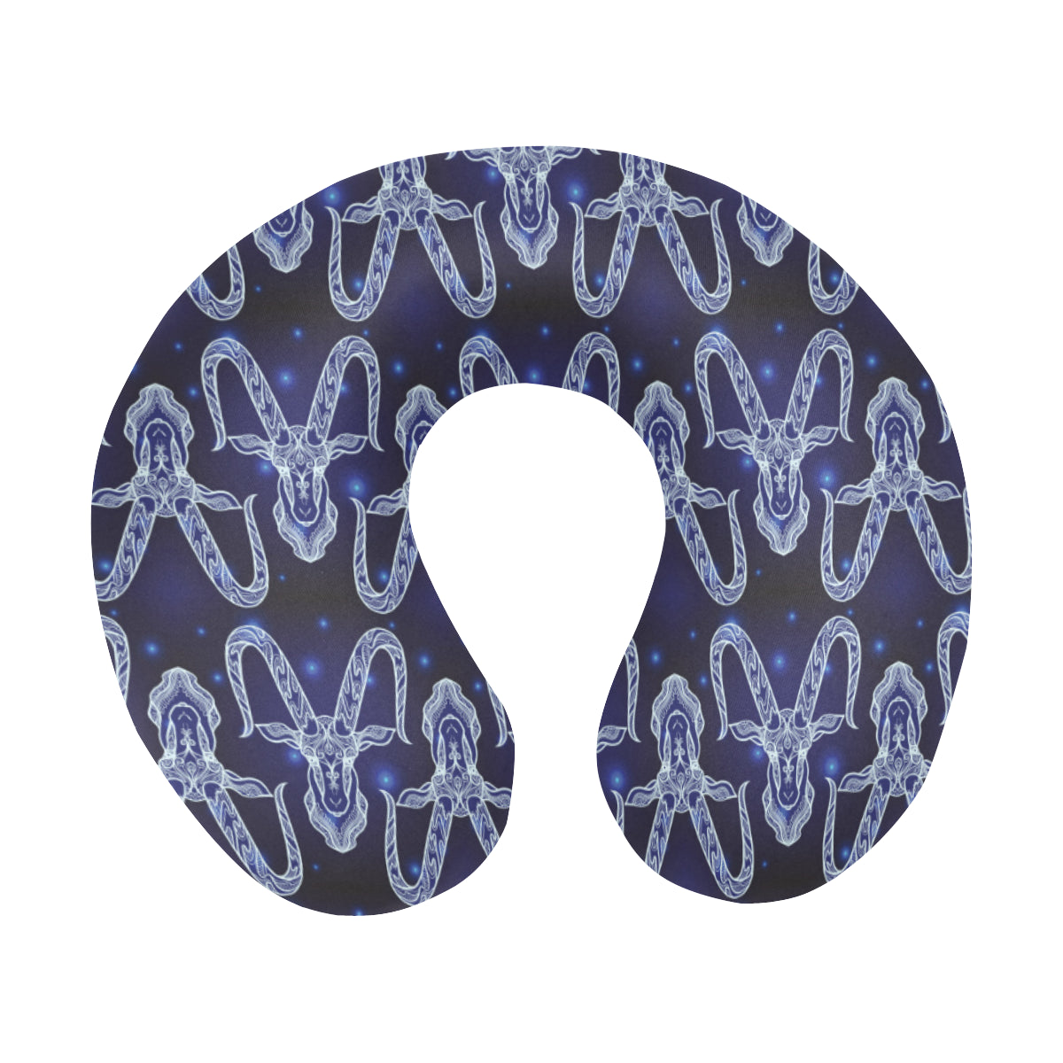 Capricorn Zodiac Pattern Print Design 03 U-Shaped Travel Neck Pillow